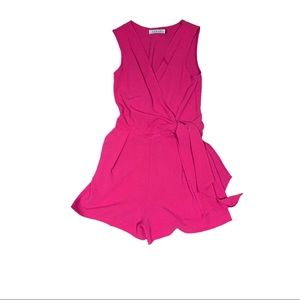 Hot Pink Tie Romper